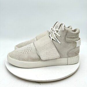 Adidas Tubular Invader Men Size 9.5 BB5038 Flat White Strap Training Shoes